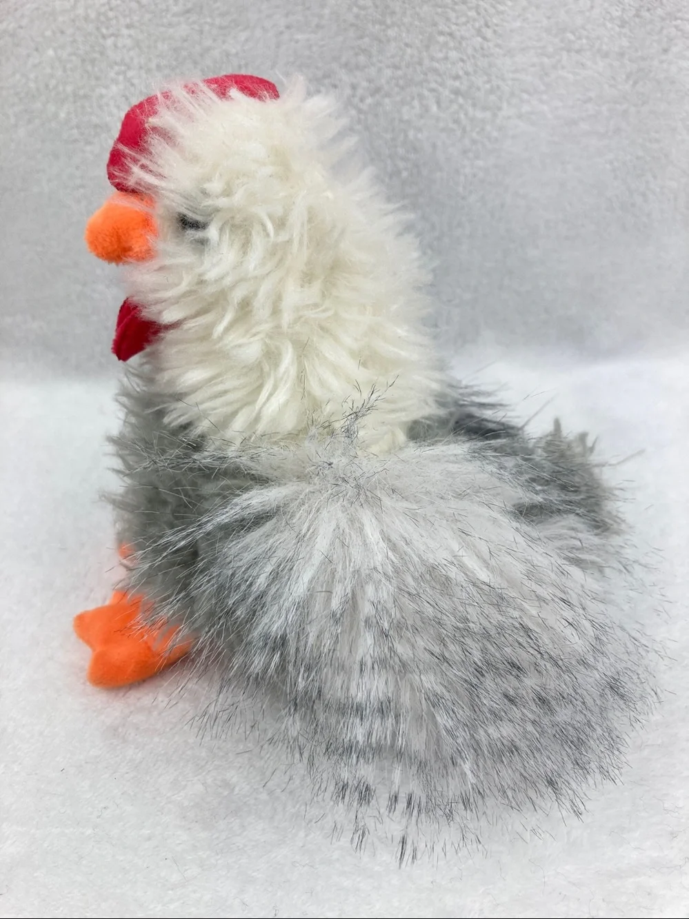 Walmart Way To Celebrate Shaggy Rooster Gray Plush Stuffed Animal Toy 7.5”